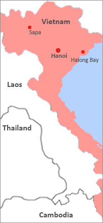Map of Halong Bay