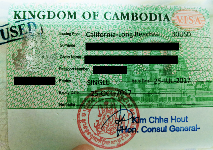 cambodia tourist visa photo size