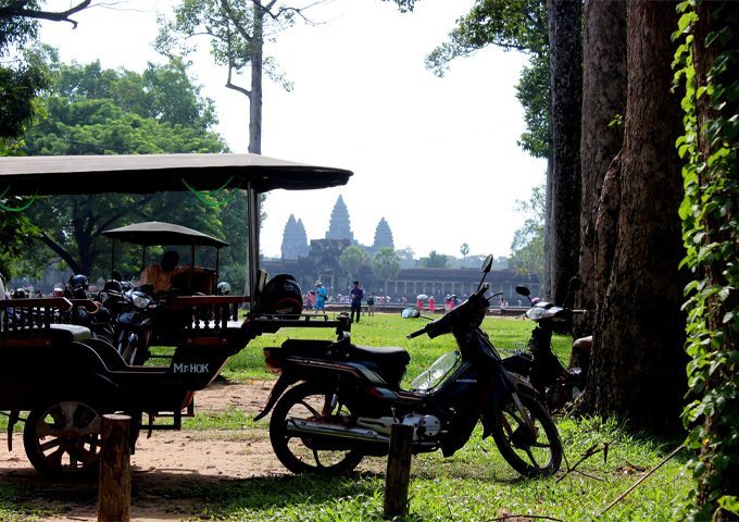 a-tuk-tuk-quietly-parked-on-the-lawn