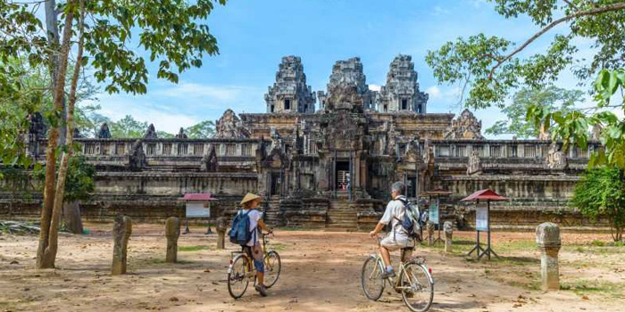 Angkor Wat cycling tour in June