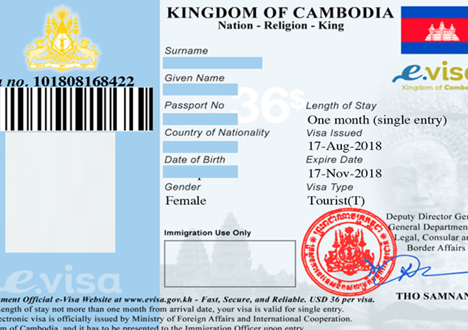 Cambodia E-Visa