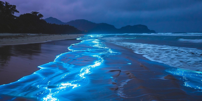 Bioluminescent water at night koh-rong-bioluminescent-water-glow