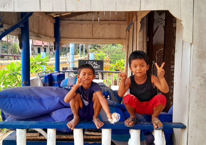 local kids on koh rong samloem