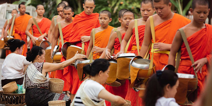 Alms Ritual in Luang Prabang