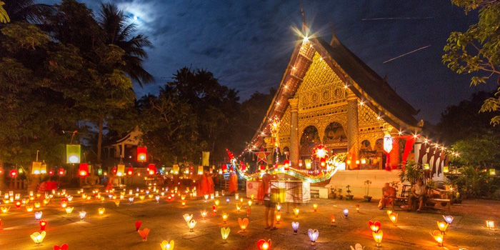 Buddhist Lent candle ceremony