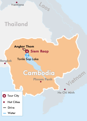 4 Days Cl Ic Cambodia Tour Map 4 Days Cl Ic Cambodia Tour Map