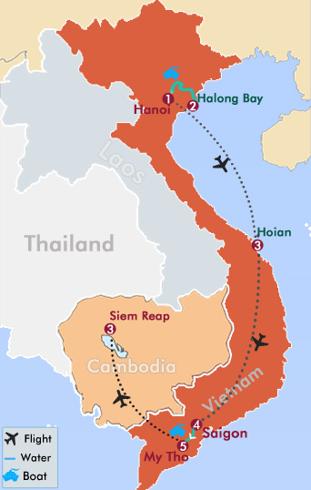Map Of Vietnam And Cambodia - Maping Resources