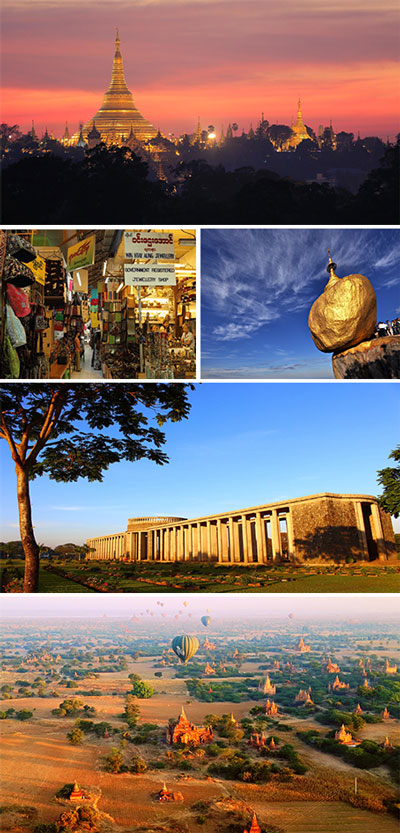5 Days India to Yangon and Bagan Tour