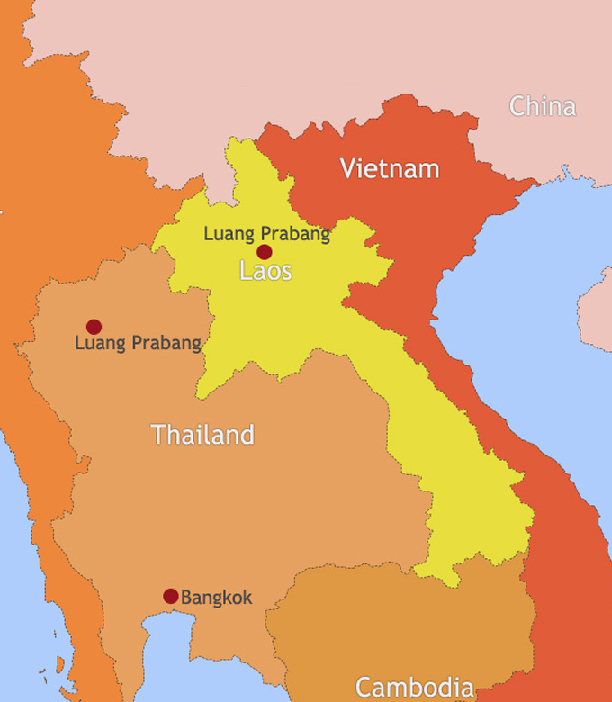 Thailand and Laos Travel Maps