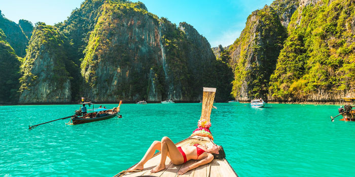 Sunbathing in Phuket island