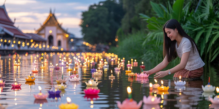 Loy Krathong Floating Lanterns