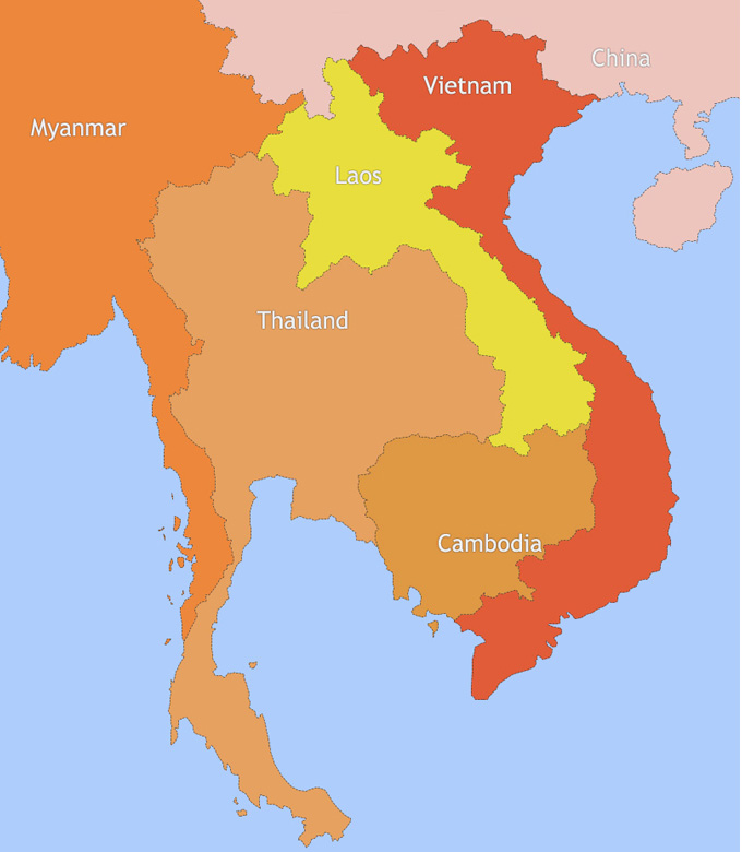 Map thailand Thailand