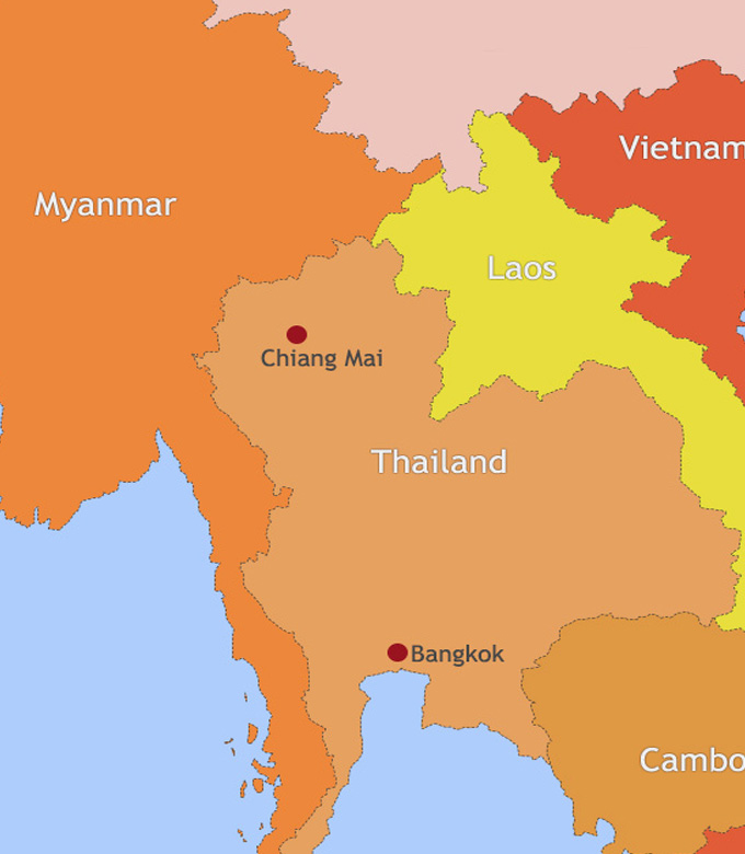 Map Of Thailand And Vietnam