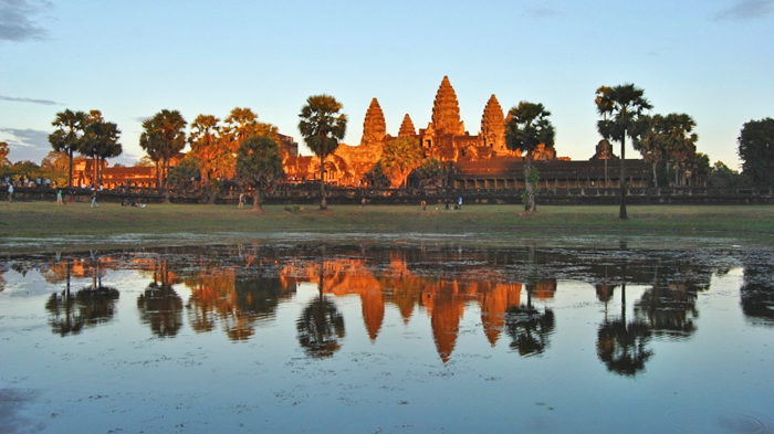 angkor-wat-reflection-pond-sunset