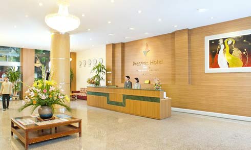 Reception Desk of Hanoi Prestige Hotel