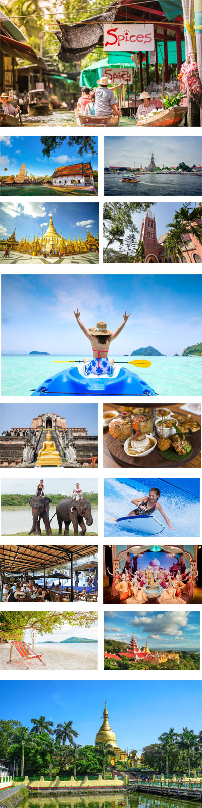 26 Days Thailand and Myanmar Tour with Beach Relaxing