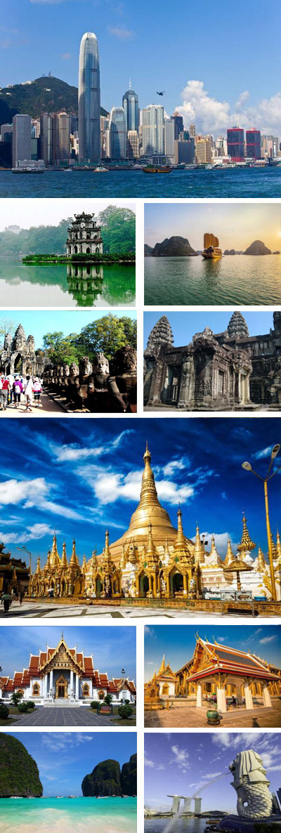 14 Days Hong Kong, Vietnam, Cambodia, Myanmar, Thailand and Singapore Tours