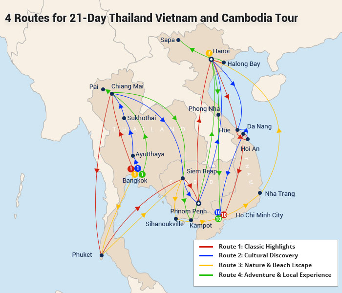 4-thailand-vietnam-cambodia-21-days-tour-routes-map