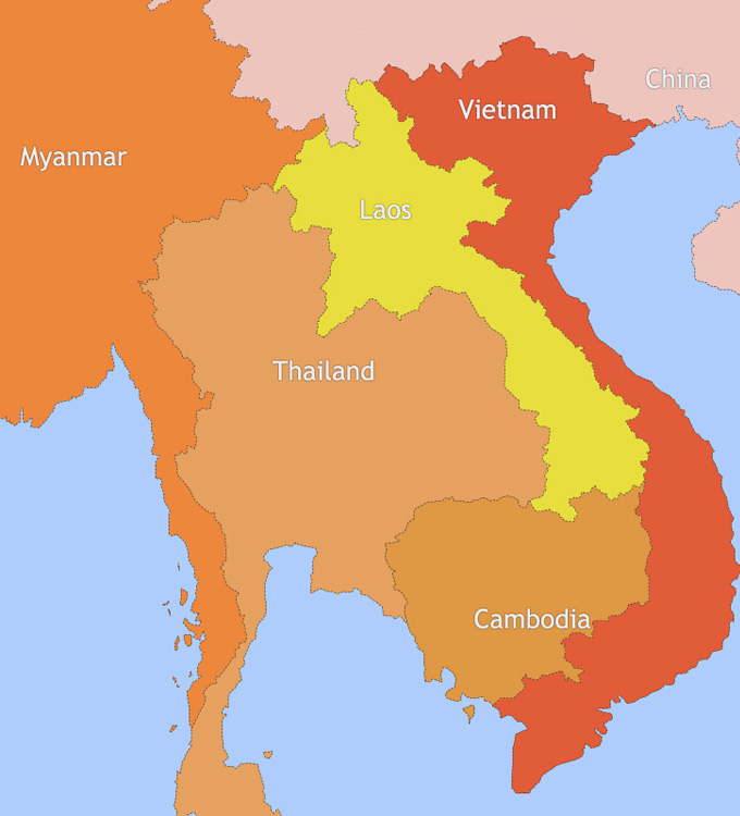 Laos Map