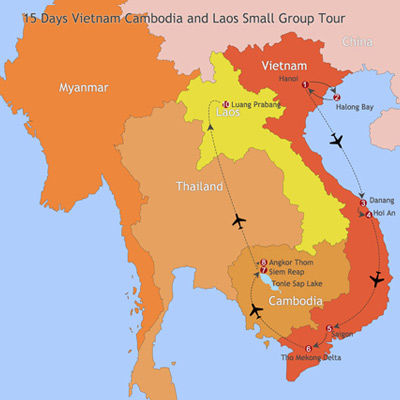 15 Days Vietnam Cambodia and Laos Classic Small Group Tour 